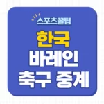 한국 바레인 축구 중계