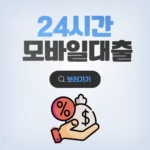 24시간 모바일 소액대출